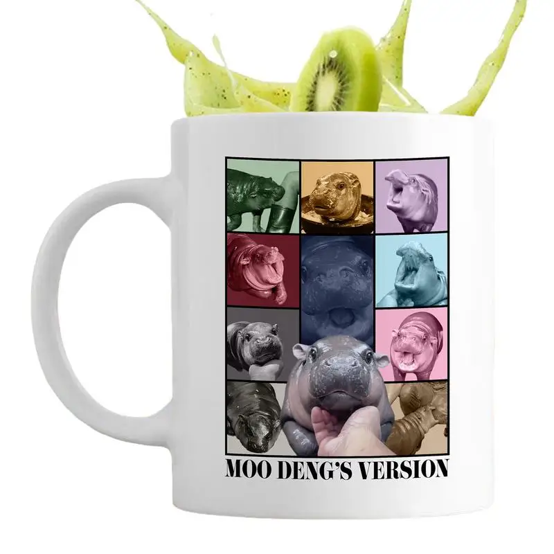 Кофейная кружка Бегемот керамические кофейные кружки с забавными животными 350 мл