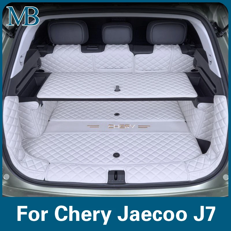 Custom Car Trunk Mat For Chery jaecoo j7 2024 TanSuo 06 2025 Leather Waterproof Cargo Liner Interior Accessories