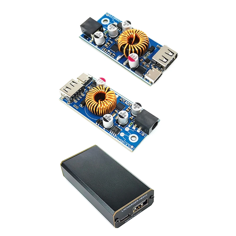 

PD/QC2.0 3.0 Double USB Type-C Mobile Phone Quick Charge Adapter DC12-96V to 5V 3.5A 65W Step Down Module For SCP/FCP