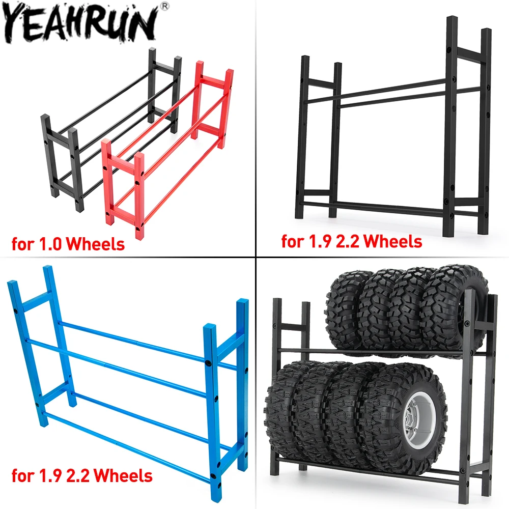 YEAHRUN 1,0 1,9 2,2 дюймовый стеллаж для хранения колесных ободов шин для 1/10 1/18 1/24 радиоуправляемого гусеничного автомобиля Axial SCX10 SCX24 TRX4M TRX6 TRX4 D90