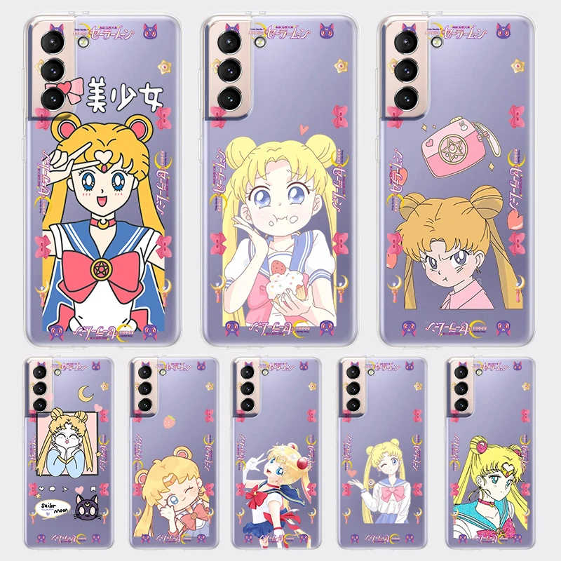 Чехол для телефона с изображением девушки из аниме Сейлор Мун Samsung Galaxy S22 S21 S20 Ultra