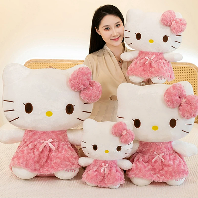 Плюшевая игрушка Hello Kitty Kawaii 60 см плюшевая аниме мультфильм большой размер мягкая