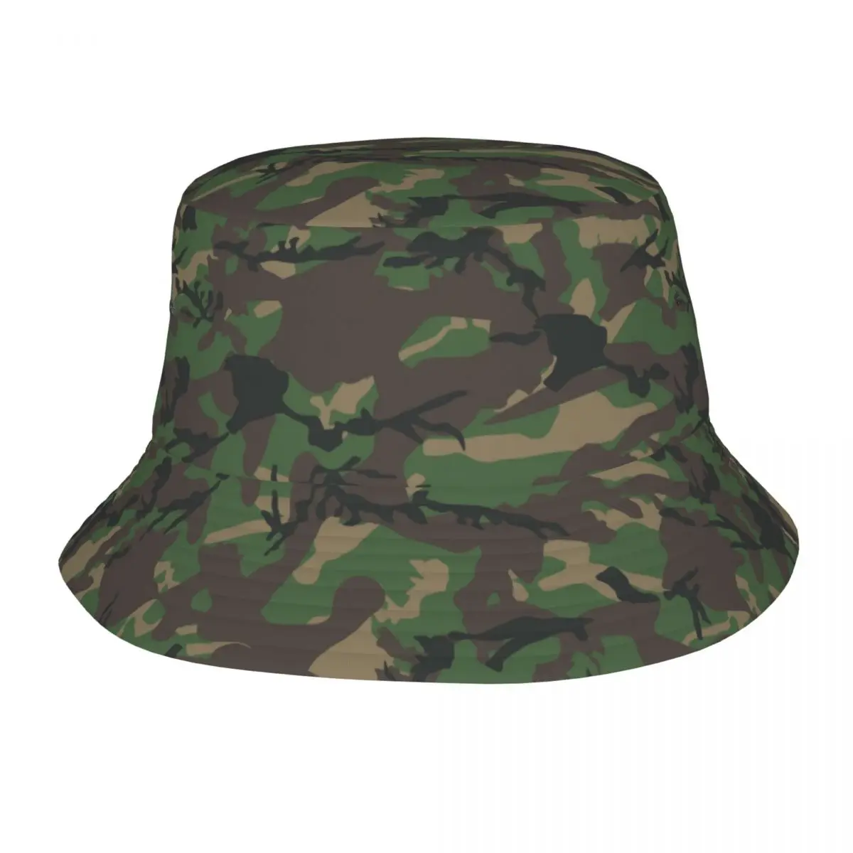 

Jungle Camouflage Bucket Hat Vocation Getaway Headwear Merch Army Military Camo Fisherman Caps for Outdoor Men Women Bob Hat