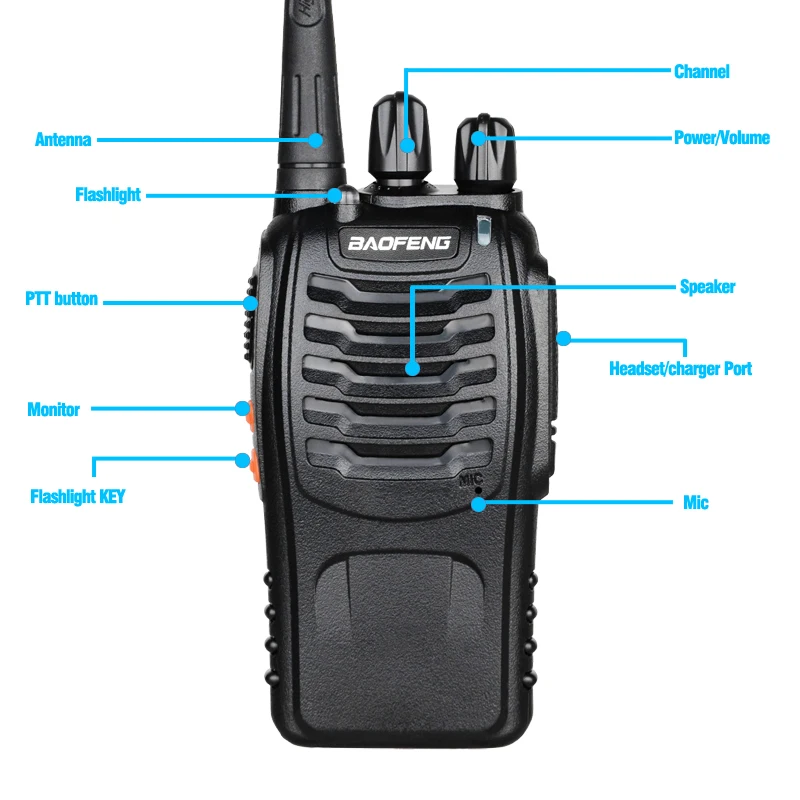 Baofeng BF-888S рация 888s UHF 5 Вт 400-470 МГц BF888s BF 888S 666S H777 двусторонняя радиосвязь дальнего