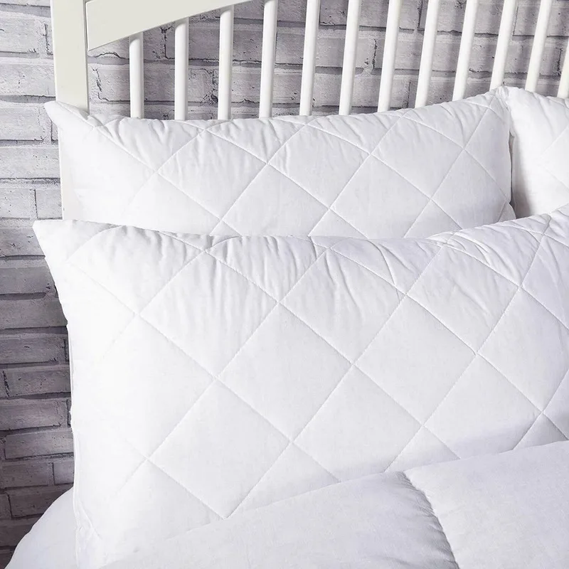 

Pillowcase Extra Filled Hotel Quality Quilted Satin Stripe and Bounce Back Bed Pillows Just A Pillowcase