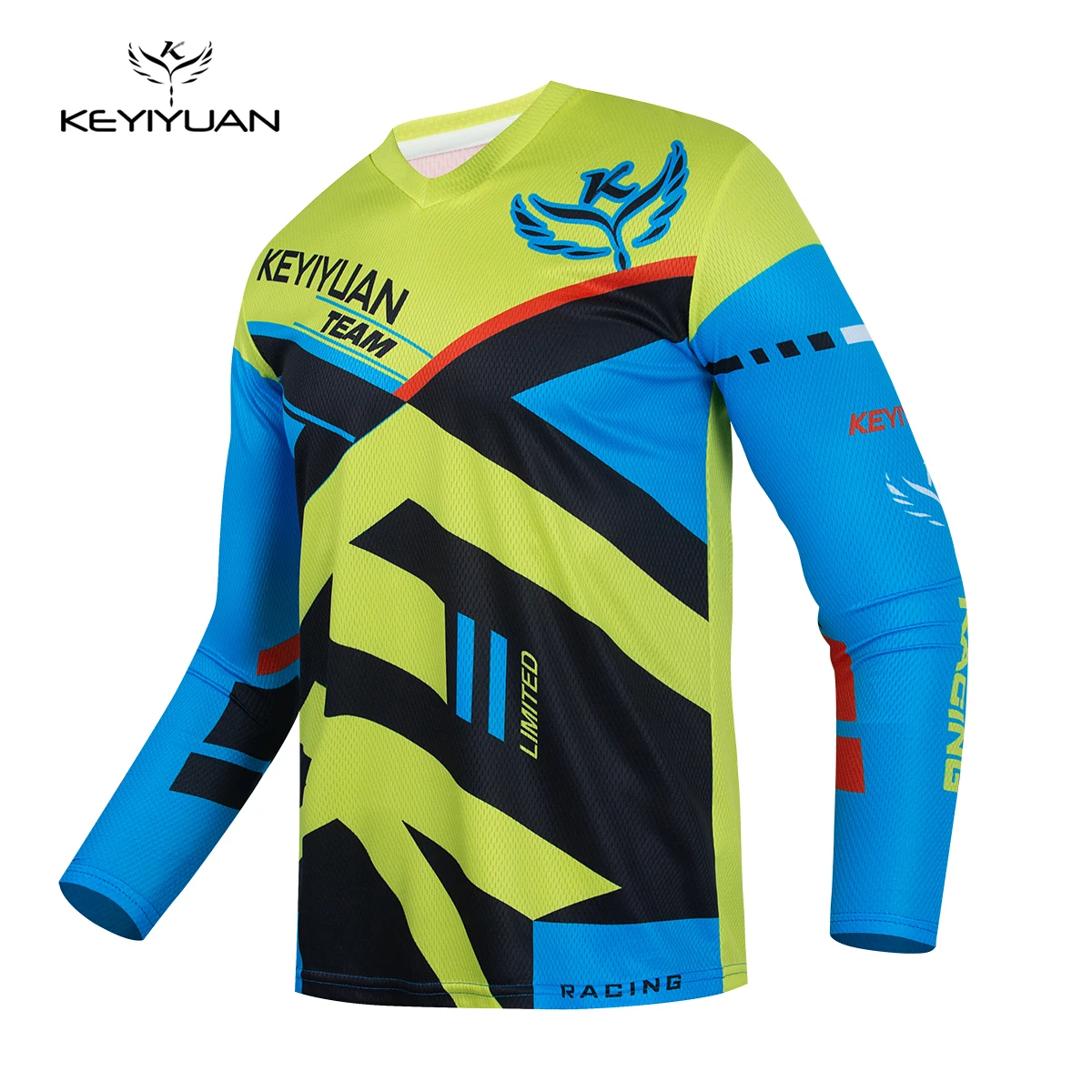 

KEYIYUAN Long Sleeve Cycling Jersey T-shirt Men Downhill Riding Bicycle Camisetas Mtb Enduro Ropa Motocross Maillot Vtt Homme