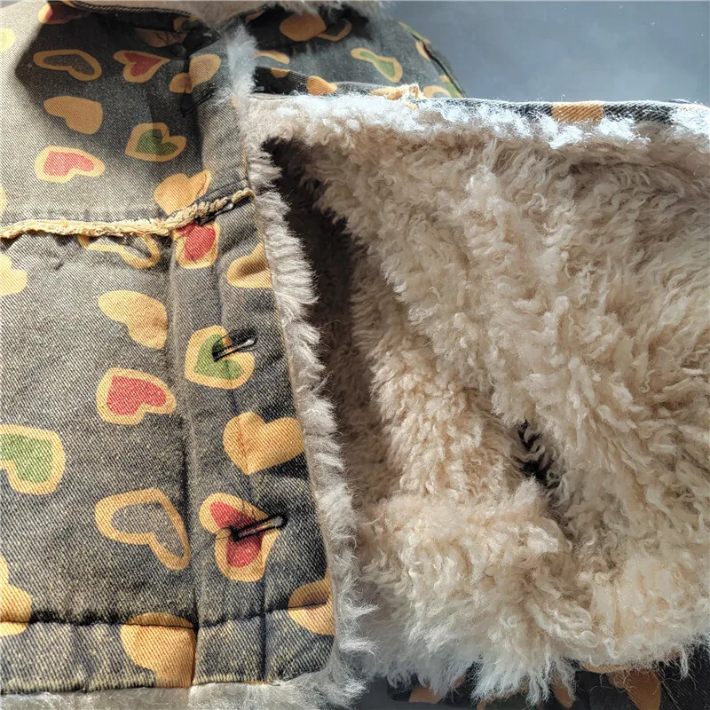 WTHT винтажное модное женское теплое пальто с плюшевым принтом и капюшоном 2024