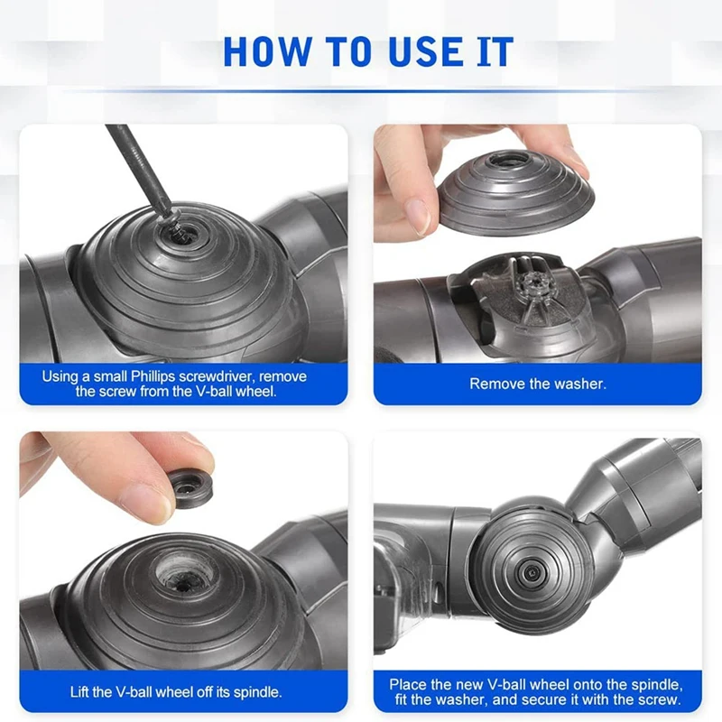 Всасывающая головка для пылесоса Dyson V6V7V8V10V11 сменная крышка с обеих сторон 20W35W50W