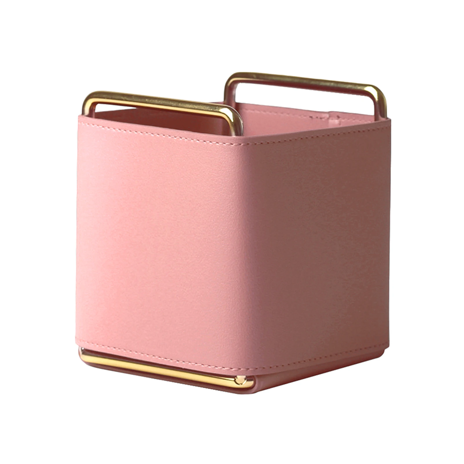 

Кожаный держатель для ручек для студентов, канцелярские принадлежности, подарок для макияжа, квадратная стойка для школы и дома в скандинав...