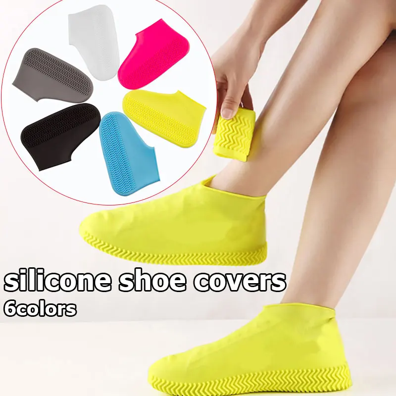 

1 Pair Reusable Silicone Shoe Cover S / M / L TPE Waterproof Water Rain Shoes Covers Outdoor Camping Non Slip Rubber Rain Boot