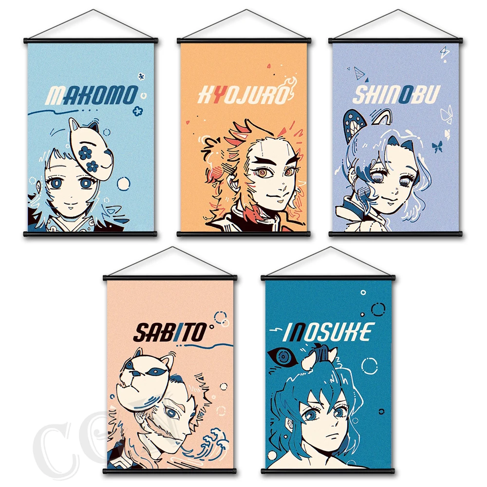 

HD Print Anime Wall Art Hanging Scrolls Demon Slayer Poster Kamado Tanjirou Picture Canvas Painting Home Decoration Background