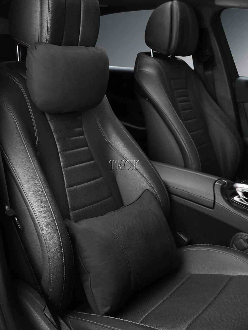 Фото Для Mercedes Benz W177 W247 W205 W206 W213 W214 C118 H247 X247 X253 X254 W167 Автомобильные аксессуары Алькантара Подголовник Поясничная подушка №4