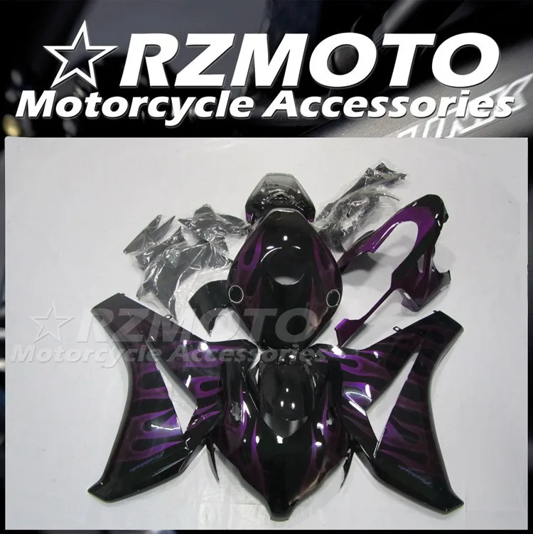 

4Gifts New ABS Motorcycle Fairings Kit Fit For HONDA CBR1000RR 2008 2009 2010 2011 08 09 10 11 Bodywork Set Custom Purple Flame