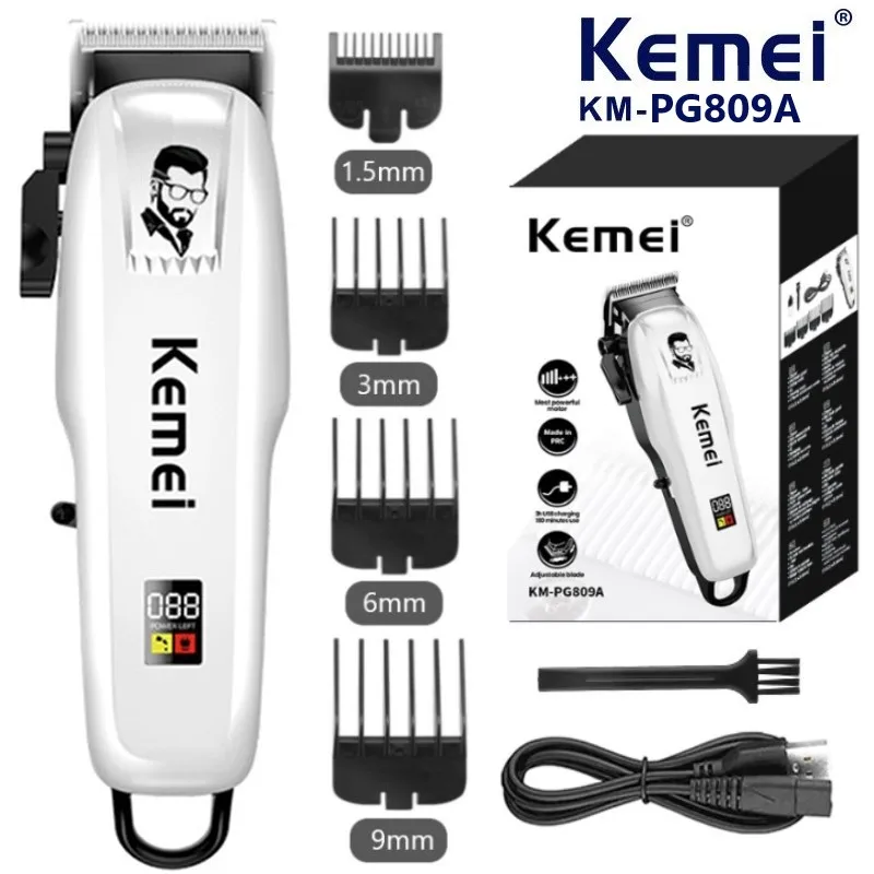 

Kemei Professional Hair Clipper Rechargeable Hair Trimmer For Men Shaver Hair Cutting Machine Barber Accessories Cut Machin