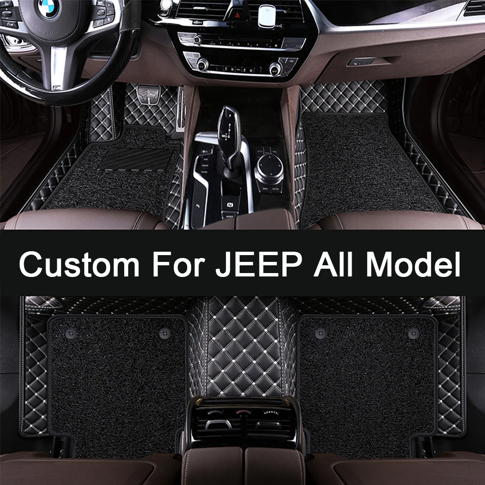 

Custom Car Floor Mats ForJEEP Grand Cherokee WK2 Wrangler Compass Cherokee All models Auto Carpets Cover Auto Accessories