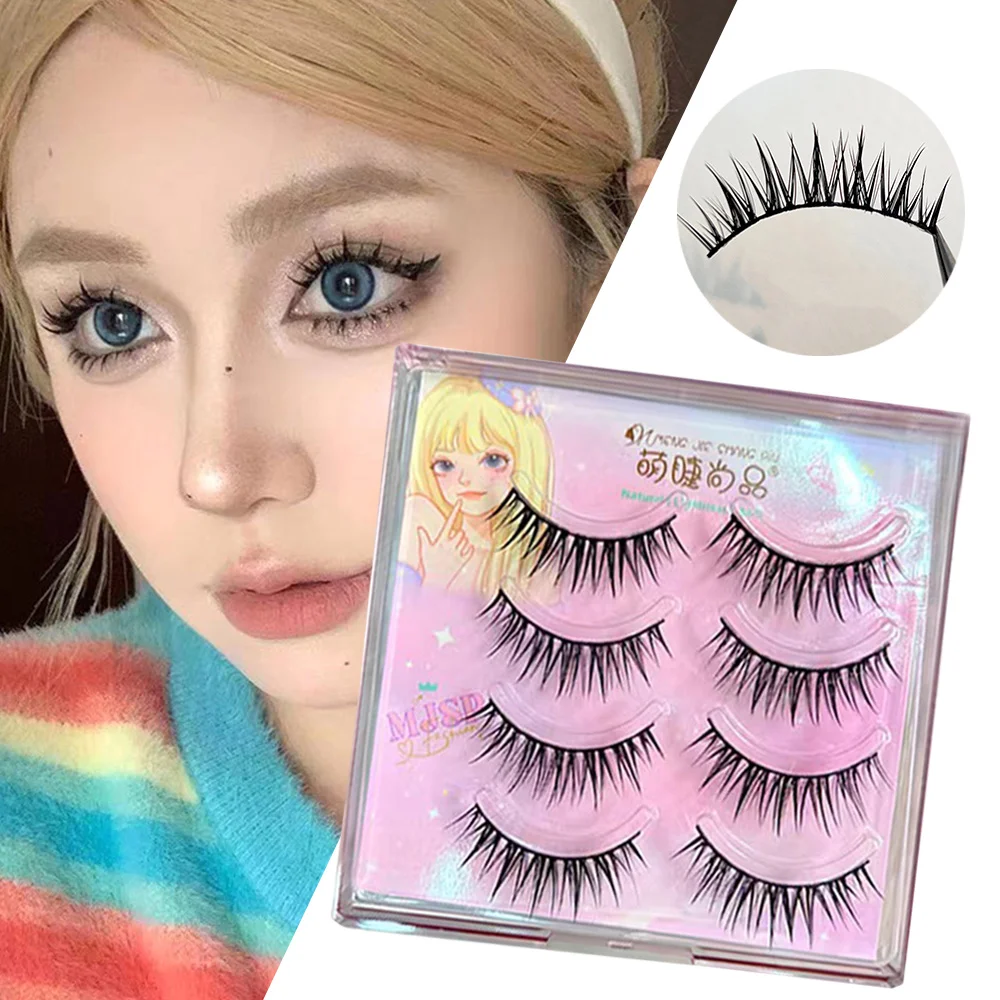 

Comic Fake Eyelashes Bushy Eyelash Extension Makeup Tools 3D Comfortable Soft Natural Reusable Fake Eyelashes Christmas Gift