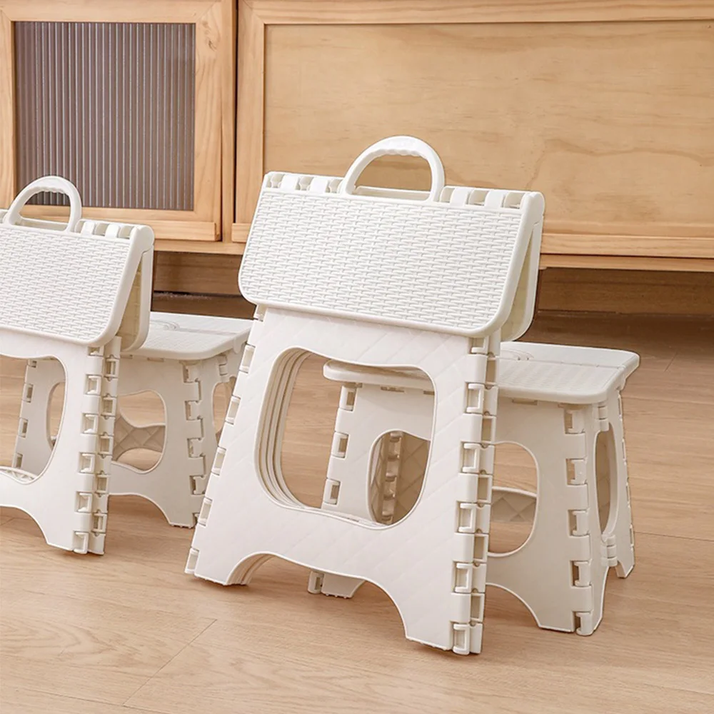 

Foldable Stools Portable Furniture Compact And Stability High Load-Bearing Capacity With Handle Small Footprint Nordic Style