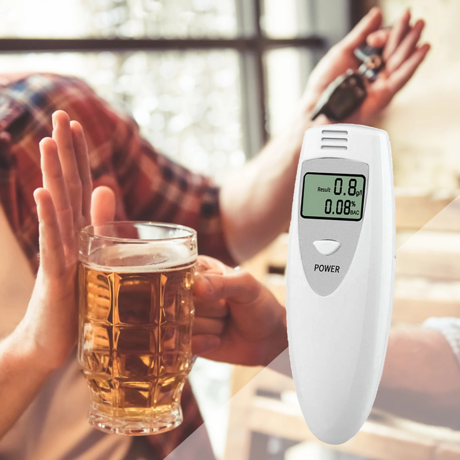 

Breathalyzer Test Breath Tester Digital Tester Detector Fast Accurate Breath Analyzer With LCD Display Essentials For Driving