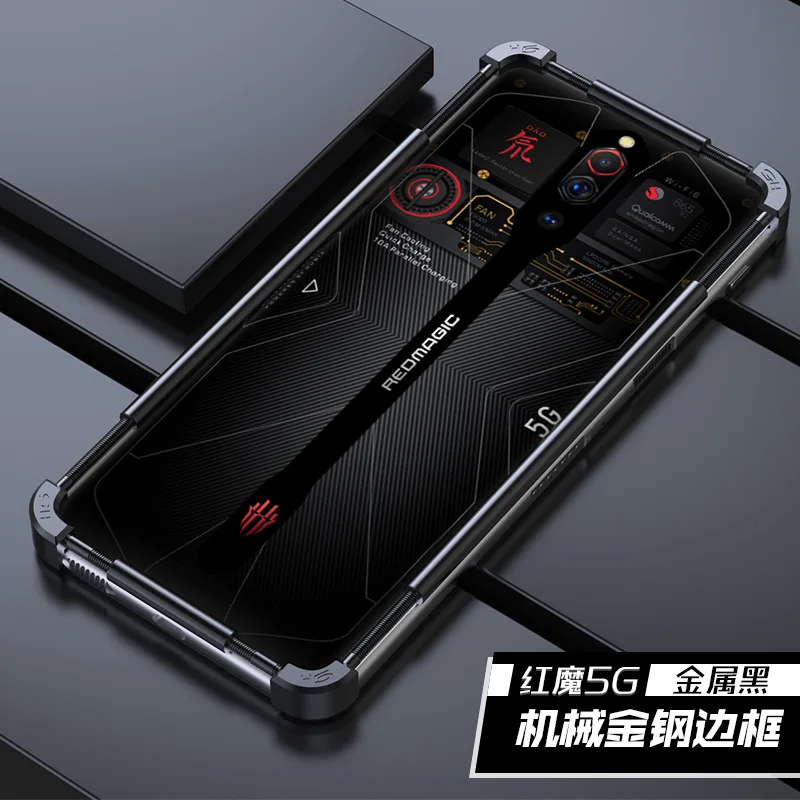 Original Metal Bumper Phone Case For Nubia Red Magic 7s 7 6s 6r 6 5g 5s 3 3s Pro Aluminium Frame Protective Cover Fashion Shell