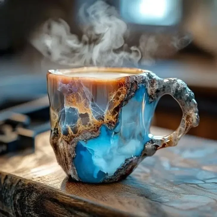 Многоцветная керамическая кружка