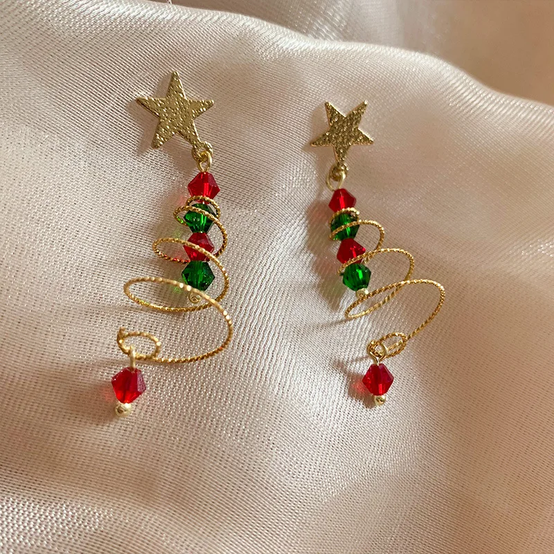 

New Trendy Statement Christmas Tree Earrings For Women Santa Claus Snowman Drop Earrings Jewelry Girls Christmas Gifts Wholesale