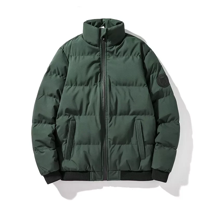 Men Clothing Solid Color Parkas Thick and Warm Cotton Jackets Fashion Outwear Down Jacket Male Winter Coat