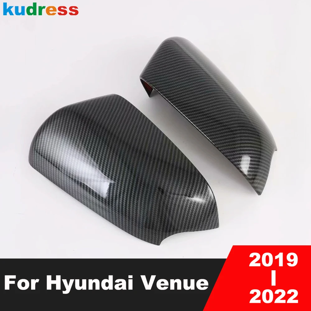 

Колпачки для зеркала заднего вида, Накладка для Hyundai Venue 2019 2020 2021 2022, колпачки из углеродного волокна для зеркал дверей, наклейки, Стайлинг ав...
