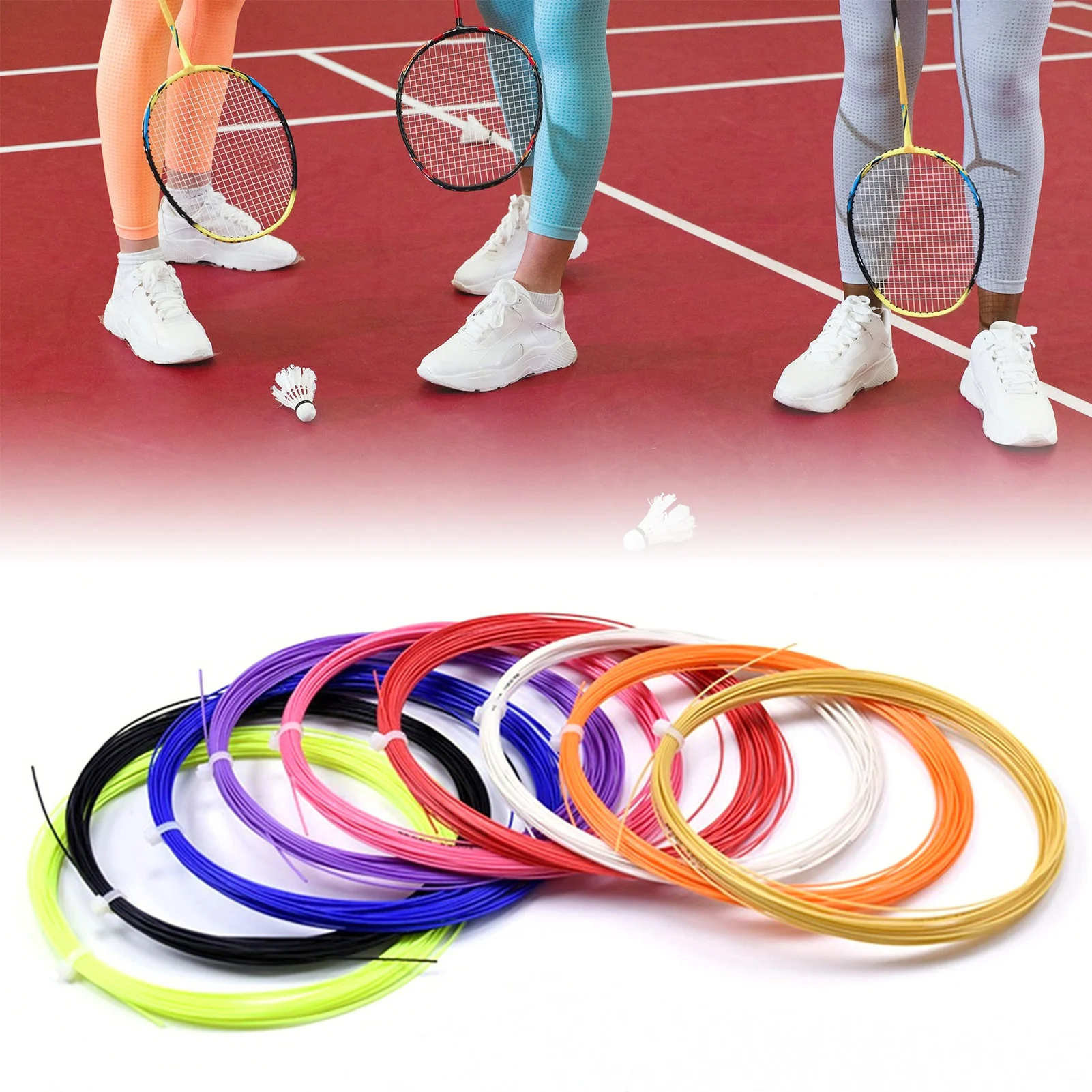 

Racquet String Reel Badminton String BG65 Racket String Durable Badminton String Reel For Training Replacement Sports