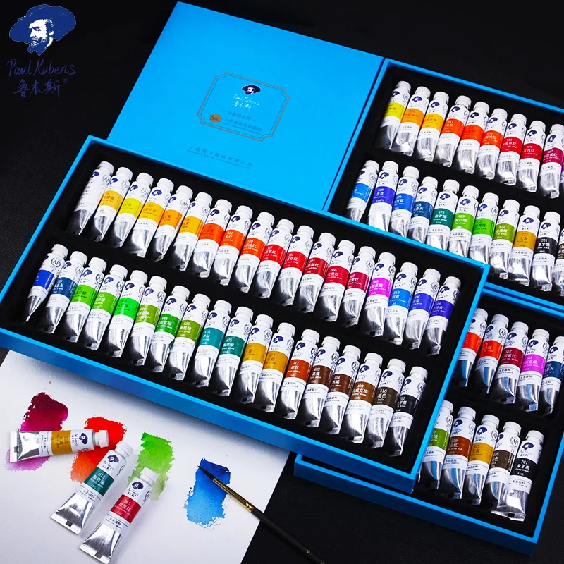 

For Tube Paint Color Set 5ml Water Paints Rubens Pigment Paul Colors 18/24/36 Beginner Art Drawing Watercolor Supplies