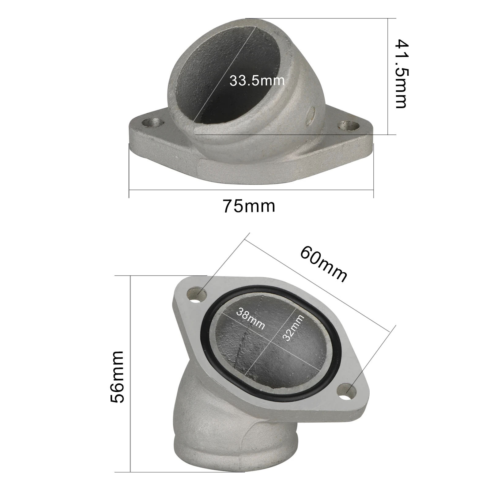 NIBBI мотоцикл Zongshen CB300RL двигатель с ЧПУ адаптер впускного коллектора PE карбюратор