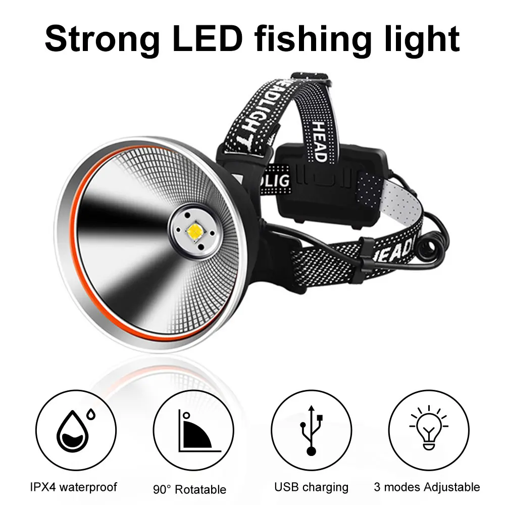 

Super XHP90 Powerful LED Headlamp Outdoor Headligh USB Rechargeable Head Flashlight Head Lamp Torch For Camping Fishing