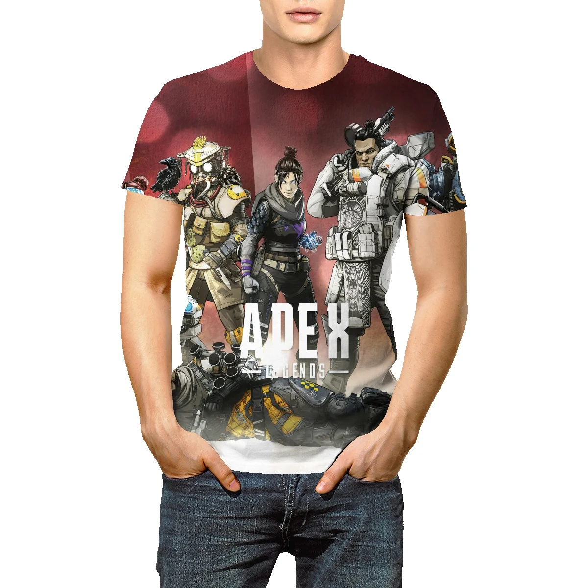 

Футболка мужская оверсайз с коротким рукавом и 3D-принтом, в стиле Харадзюку