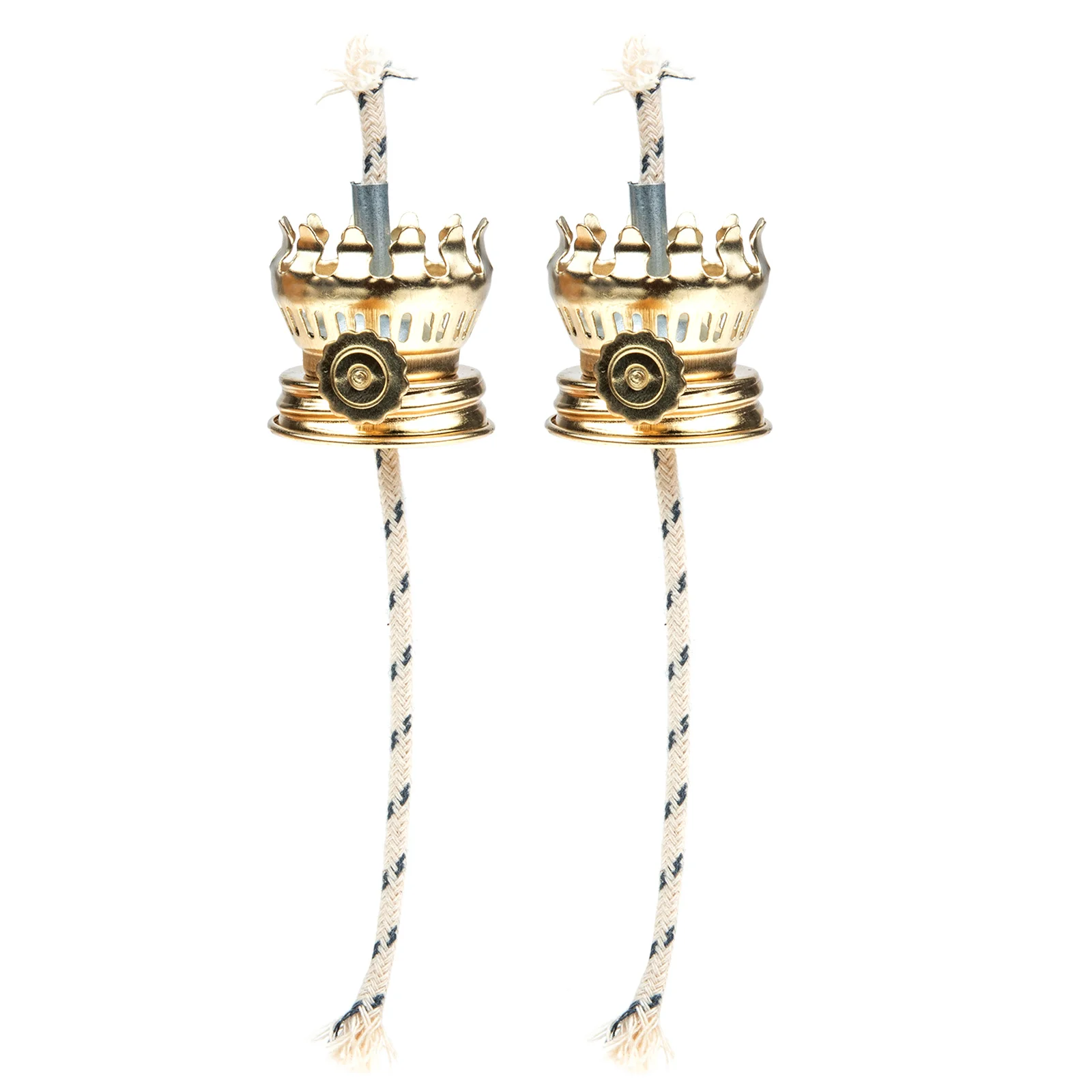 

2 Sets Kerosene Lamp Regulator Metal Stand Oil Lamp Base Desktop Diwali Tealight Holder Wire Wick Display Stand