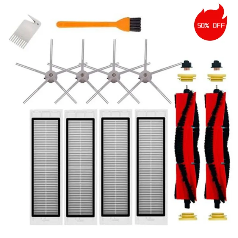 

12Pcs Parts Kit for XiaoMi Roborock S50 S51 S55 S6 S6Pure Vacuum Cleaner Washable HEPA Filter Main Brush Side Brush Dropshipping