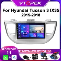 vtopek 2din for hyundai tucson 3 ix35 2015 2018 4g android 11 car stereo radio multimedia video player navigation gps head unit