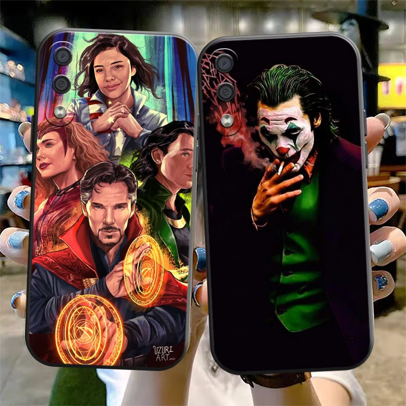 

Popular Marvel Phone Case For Samsung Galaxy A11 A20 A21S A52 4G 5G A71 4G 5G A72 Liquid Silicon Soft Coque Carcasa Black