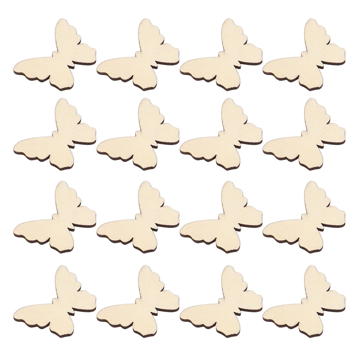 

100 Pcs Butterfly Wood Chips 100pcs House Decorations Home Craft Bamboo Child