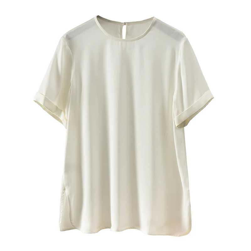 

SHUCHAN natural silk blusa feminina Thin Loose Fit Drop Sleeves blusas mujer de moda 2023 verano elegantes blouse women