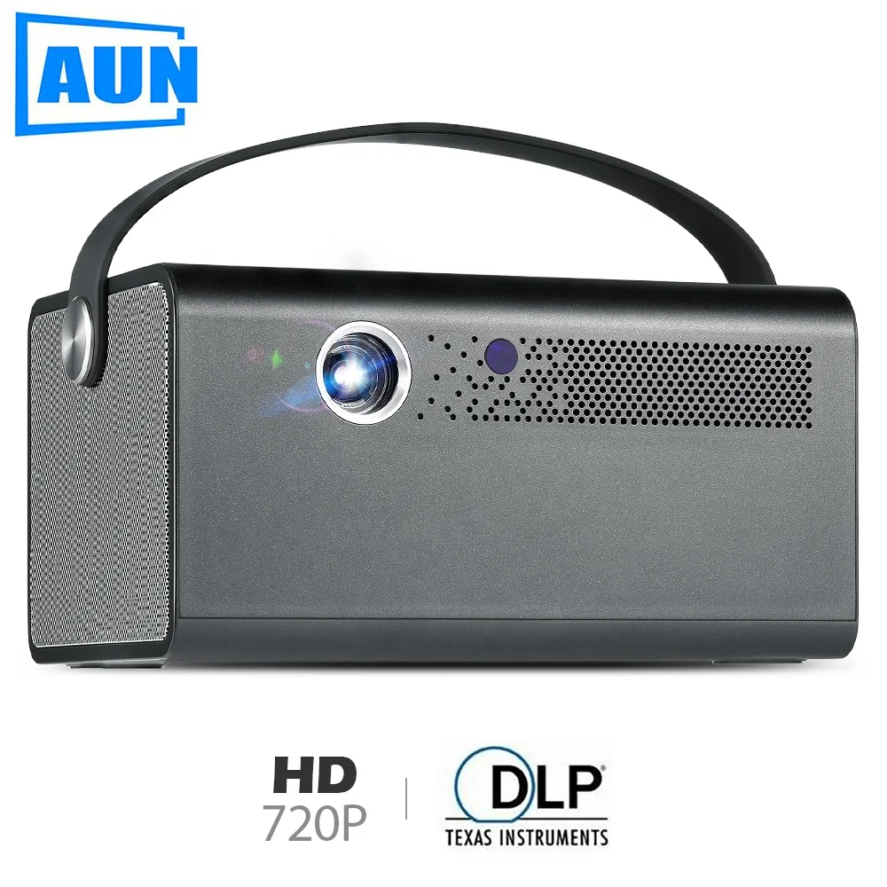 AUN проектор V7, 1280x800P, 600 ANSI люмен Android WIFI светодиодный проектор. Поддержка 4K видео, портативный 3D домашний кинотеатр