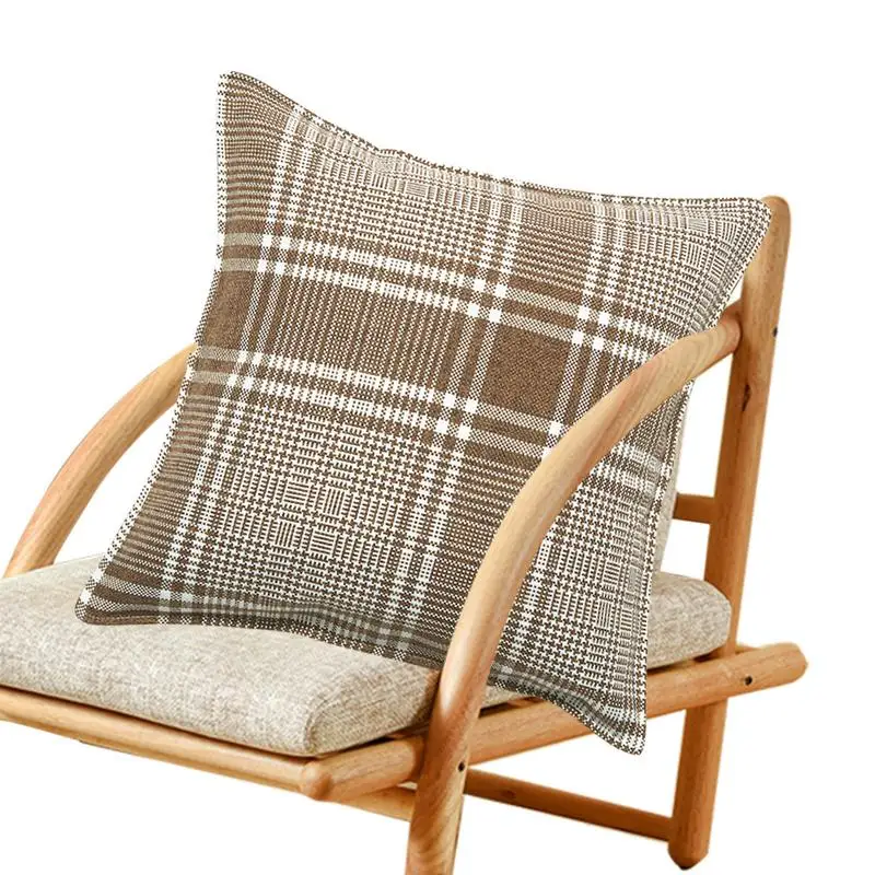 

Plaid Linen Throw Pillow Cases Decorative Casual Cushion Cover Pillowcase Home Decor Decorations For Couch Sofa Home Decoration
