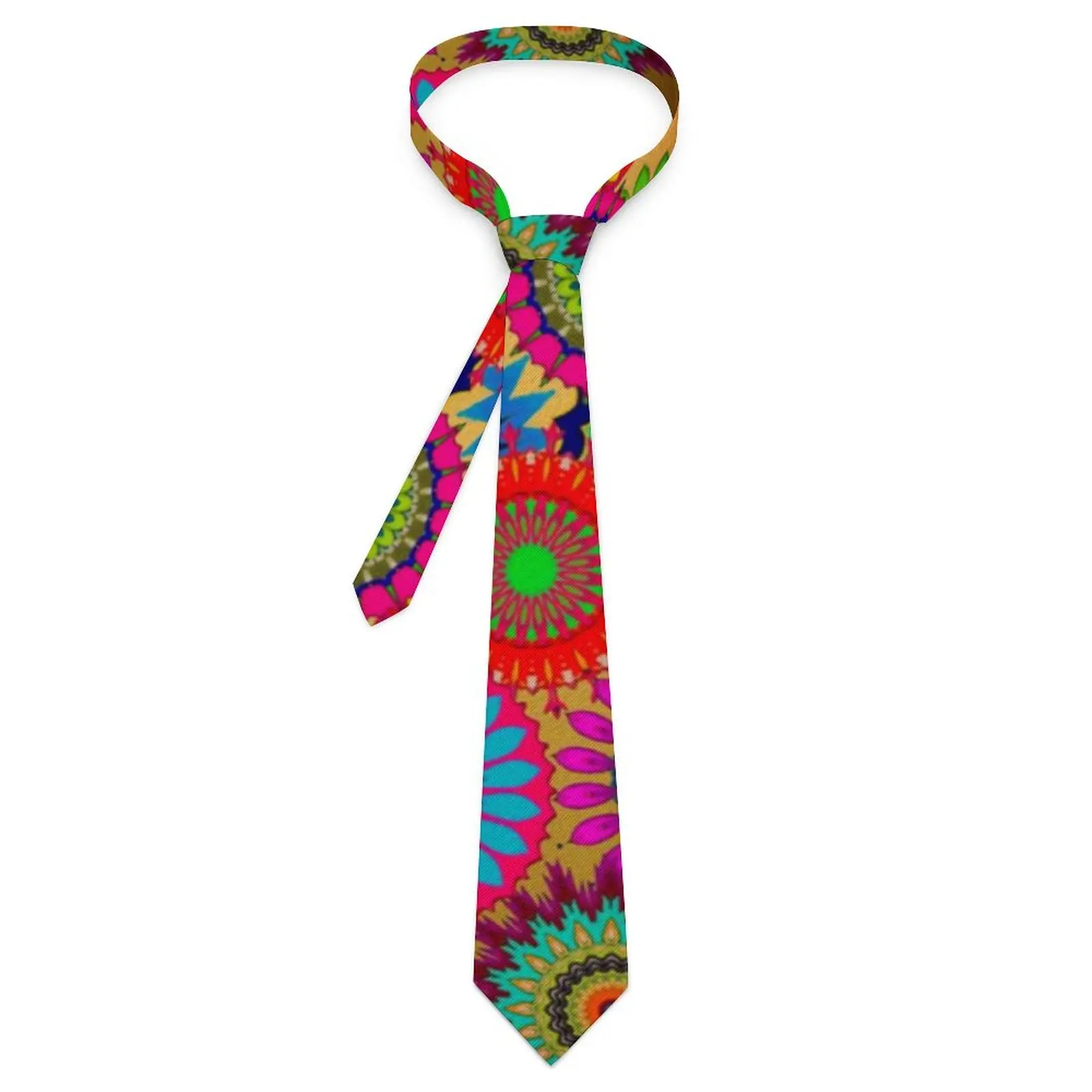 

Богемный галстук с мандалой яркий ретро цветочный принт Классические Элегантные галстуки для мужчин Свадебный галстук для воротника дизайнерский галстук