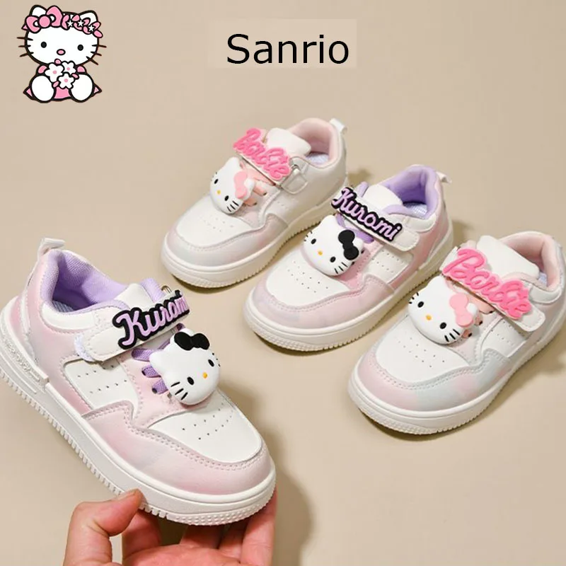 

Kawaii Sanrio White Board Shoes Hello Kittys Cute Girls Cartoon Toys Thick Bottom Non-Slip Sports Casual Shoes Y2K Funny Gifts
