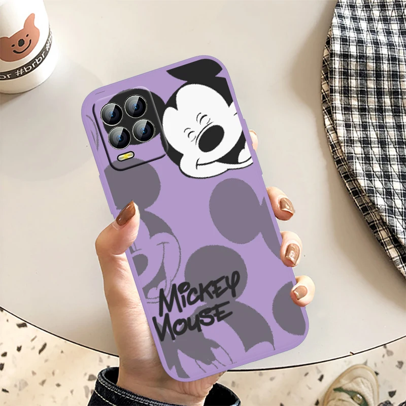 

Mickey Mouse Anime Phone Case For OPPO Realme GT Neo 3 2 Master 8 9 Narzo 50A 50i Reno 7 Liquid Rope Candy Cover Coque Capa