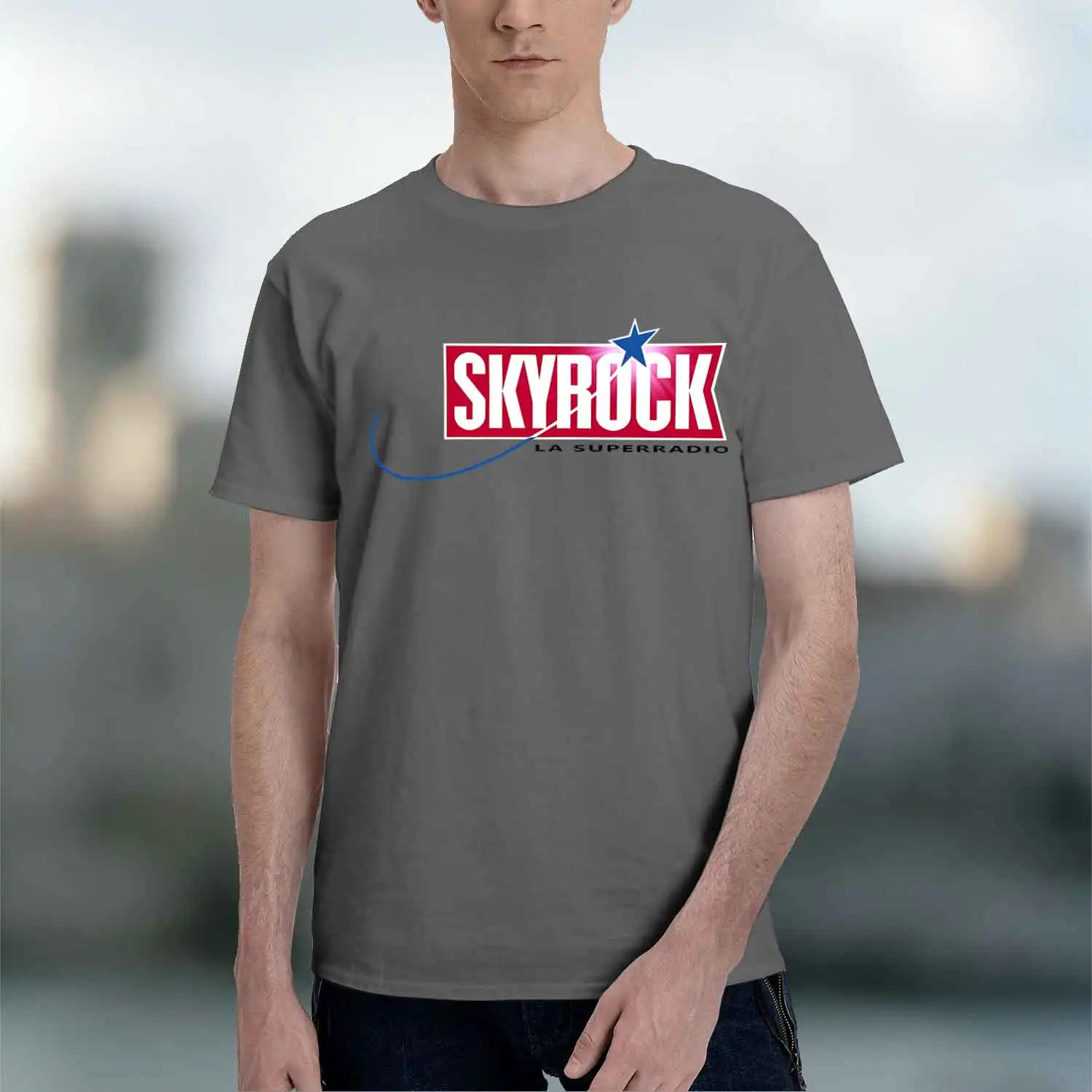 Фото SKYROCK 2026 Новая модель мужской футболки с коротким рукавом и круглым вырезом, классическая повседневная модель, различные цвета и размеры для ежедневной носки, комфорт на весь день №5
