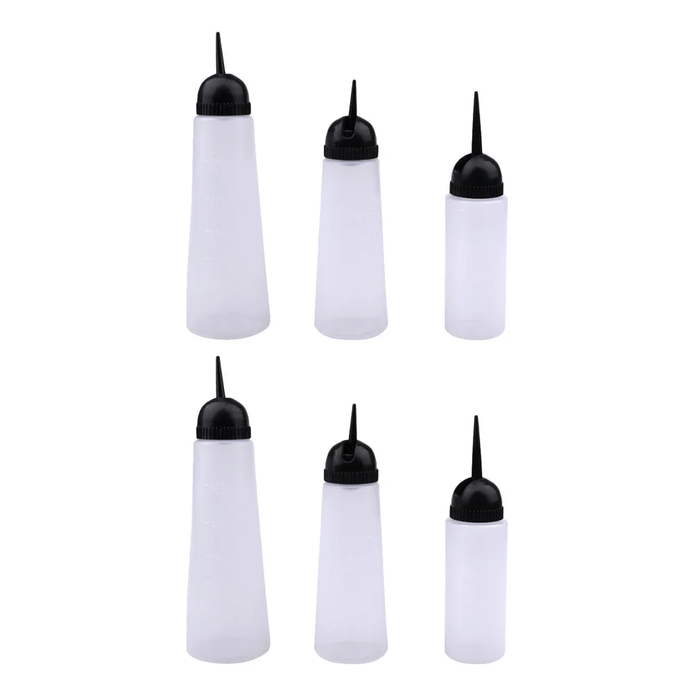 

6pcs Dry Cleaning Bottle Salon Accessory Storage Bottle Hair Dye Container Hair Dye Bottle Hair Coloring Bottle Salon