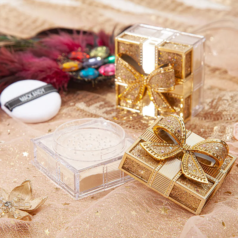 Bow Silk Air Powder Waterproof and Oil Controlling High-Profile Figure Brightening Skin Color Invisible Pores Face Powder