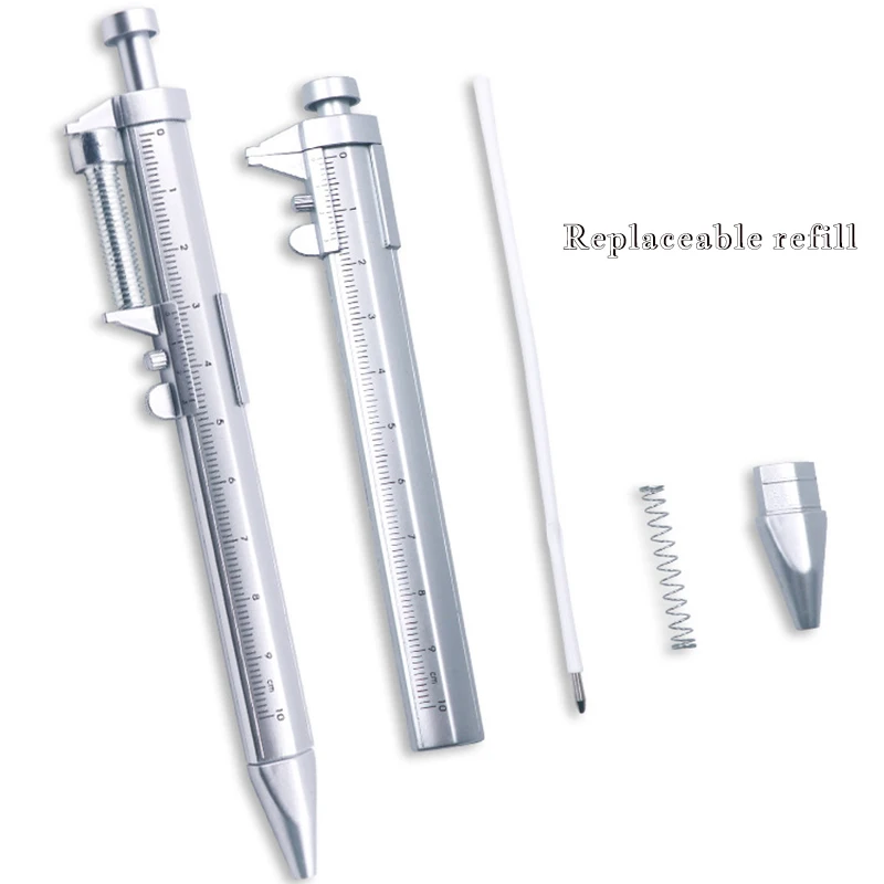 Ручка-штангенциркуль 0-100 мм шариковая ручка-штангенциркуль с нониусом для