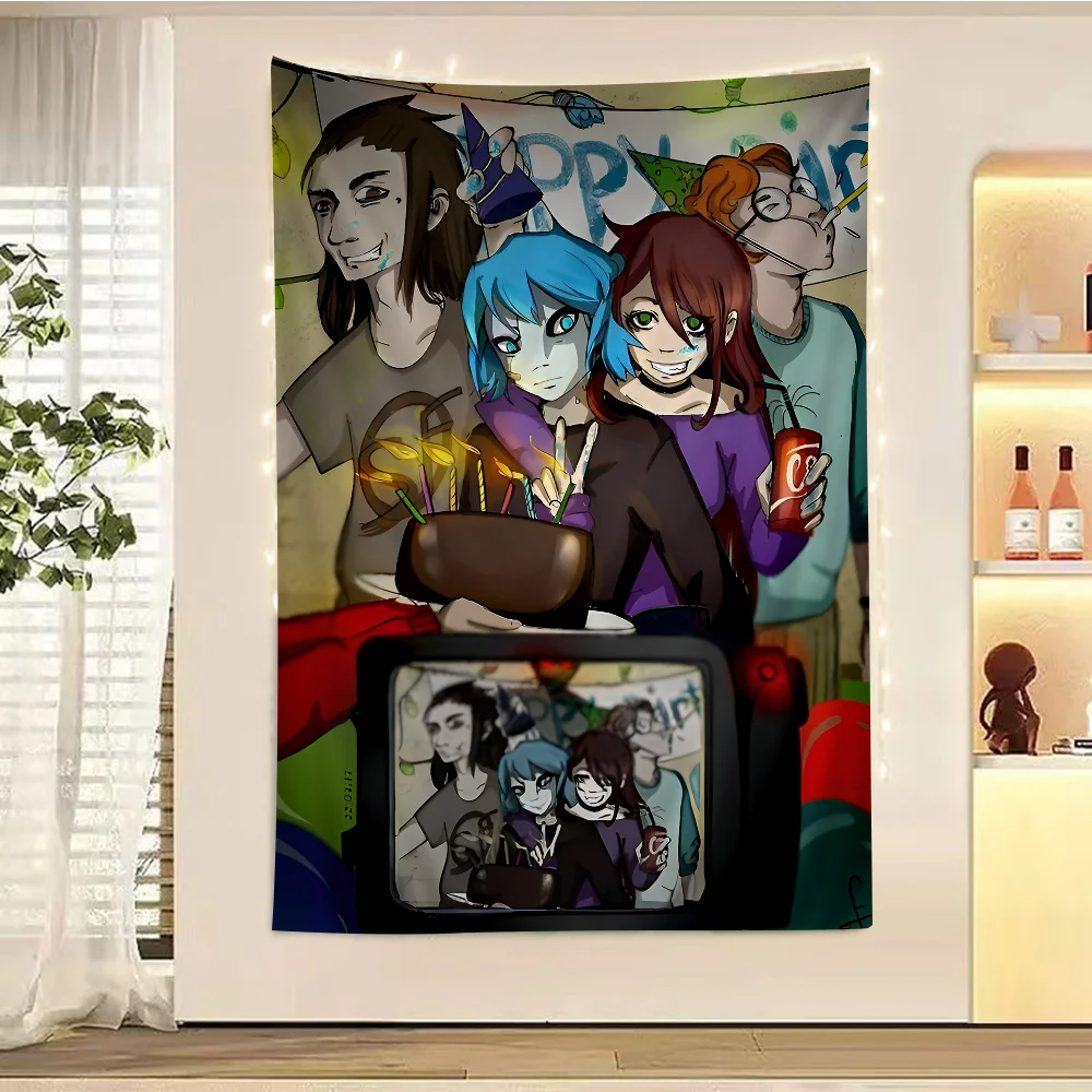 Игра Салли Лицо Красочный Гобелен Настенный Хиппи Цветок Настенные Ковры Декор