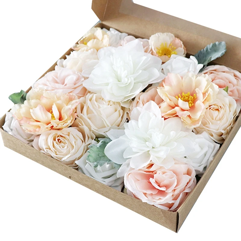 

Искусственные цветы розы, комбинированная коробка для свадебных букетов, центральные части для свадебных торжеств, украшения для дома