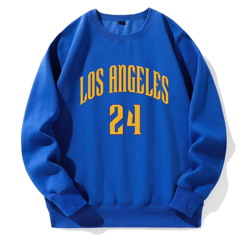 

Мужской свободный спортивный костюм Los Angeles 24 с надписью Калифорния, с капюшоном и круглым вырезом, Флисовая теплая Повседневная Толстовка, классические толстовки